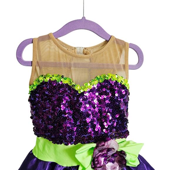 A Wish Come True 6X/7 Dance Costume Sequin Purple Princess Dress Up Halloween - Picture 2 of 7